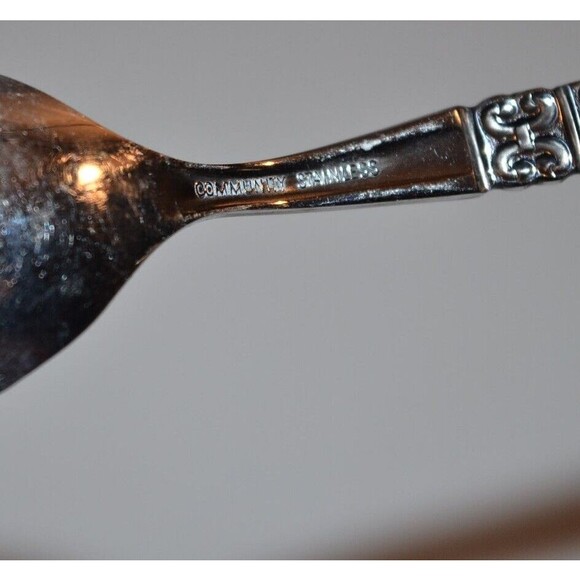 Oneida CORONATION Sugar Shell Spoon Stainless Steel Black Accent replacement - Picture 8 of 8